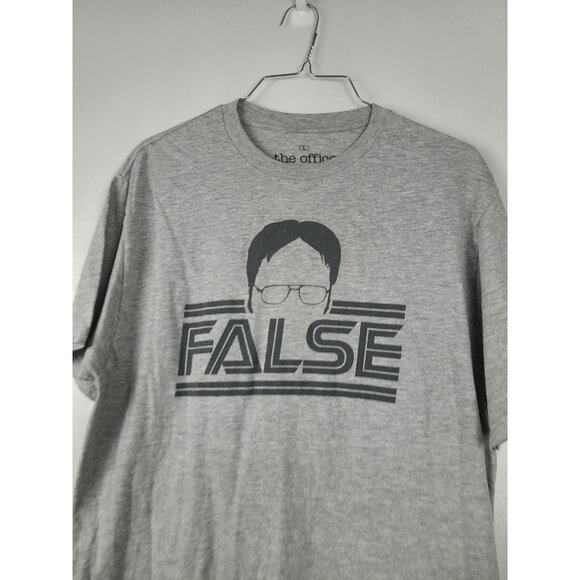 The Office Mens False Quote T Shirt Large Gray Graphic Crew Neck Short Sleeve - Picture 2 of 5